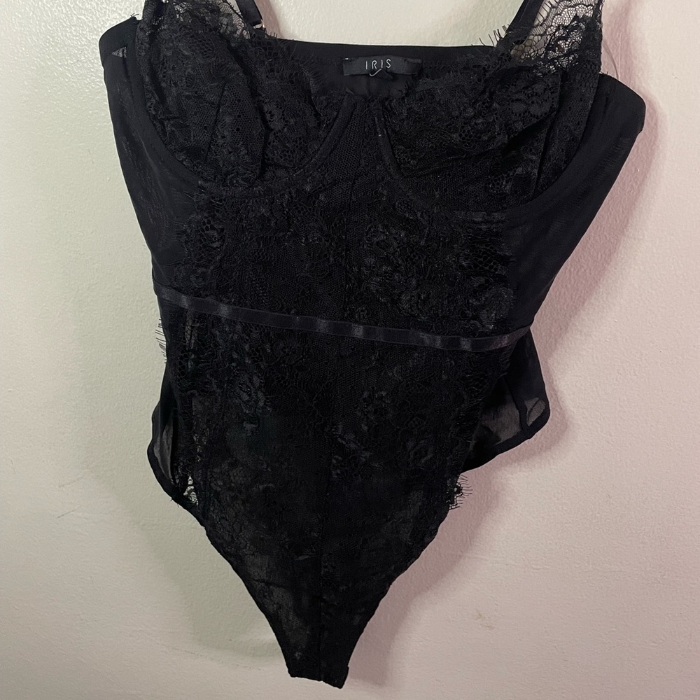 Lace black bodysuit